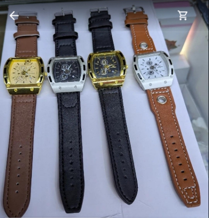 Men's leather watch